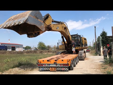 Transporting The Caterpillar 365C Excavator With MAN TGX 680 - Fasoulas Heavy Transports
