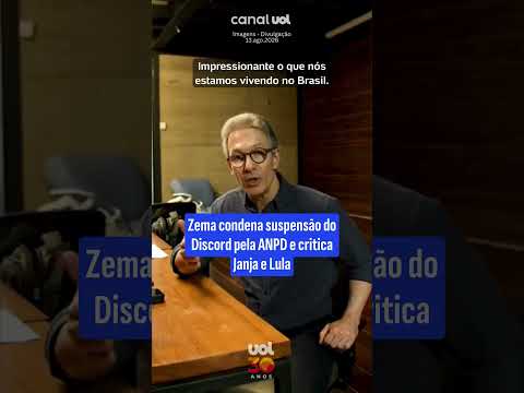 Zema condena suspensão do Discord pela ANPD e critica Janja e Lula