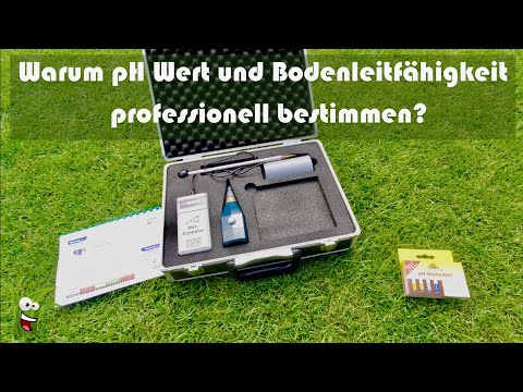 pH Wert messen, Boden Leitfähigkeit bestimmen, Bodenanalyse machen, sauren Boden Kalken und Düngen.