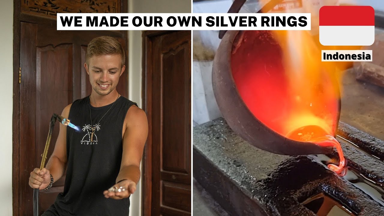 A traveler indulges in jewellery making at the Sidemen Workshop.