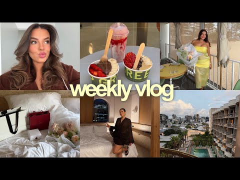 weekly vlog 💌 my birthday staycay, at home blow out, thrift shopping + gift haul 💋