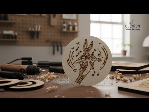 🥕🐰 Wood Burning Art | Bugs Bunny Design #woodburning #pyrography #bugsbunnyart #cartoonart