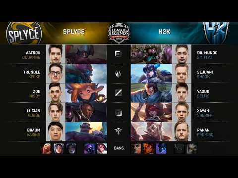 SPY (Nisqy Zoe) VS H2K (Selfie Yasuo) Highlights   2018 EU LCS Summer W3D1
