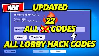 ALL 22 LOBBY HACK CODES (UPDATED) Fortnite Season 4 Admin Panel Codes!! How to GET ALL FREE Sprites!
