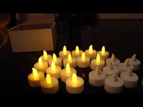 Led tea light candles battery operated candles realistic fla...