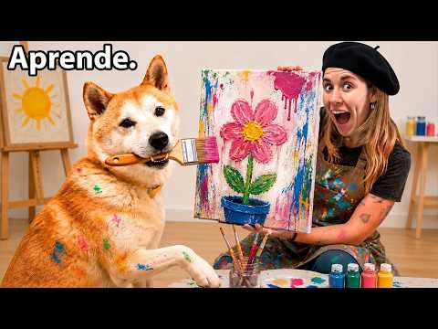 I turned my dog ​​into an artist 🐶🎨👀