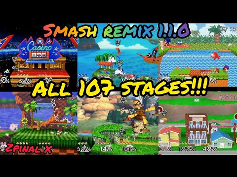 SMASH REMIX 1.1.0 ALL 107 STAGES - REAL N64 CONSOLE - EVERDRIVE