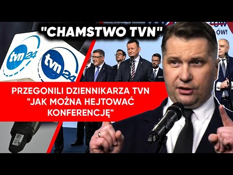 Spięcie polityków PiS z dziennikarzem na konferencji. “Pana przypadek przejdzie do historii”