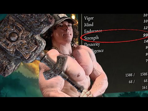 Beating Elden Ring But I'm ONLY LEVELING STRENGTH!