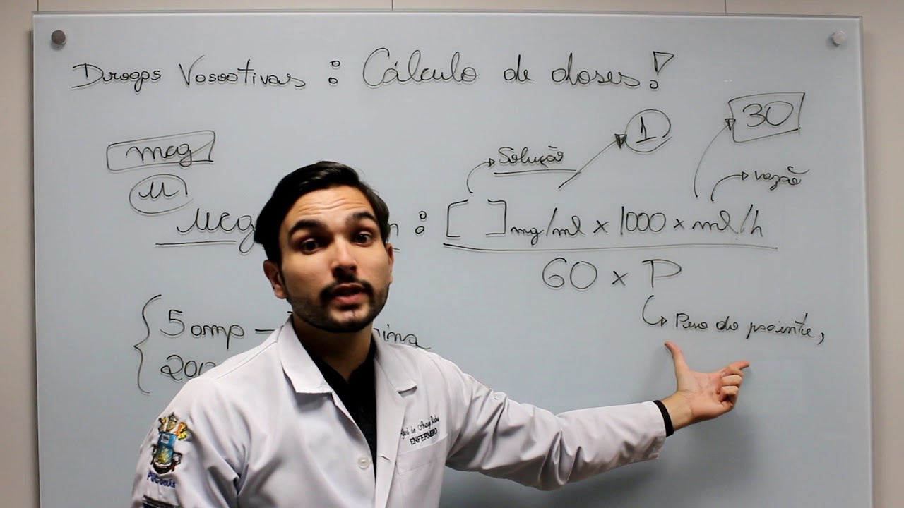 Drogas vasoativas: cálculo em mcg/kg/min e introdução a farmacologia da dopamina