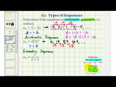 Ex: Determine the Type of Sequence Given a Sequence Formula | Math Help ...