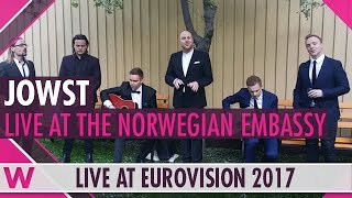 JOWST (Norway 2017) &quot;Grab the Moment&quot; LIVE @ Norwegian Embassy | wiwibloggs