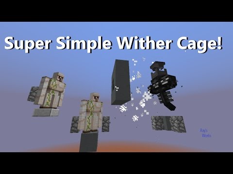 Super Simple Wither Cage! 1.12-1.11+ Vanilla Survival | Ray's Works Video