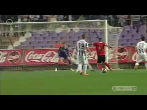 Simon Attila gólja az Újpest-PMFC-Matias meccsen