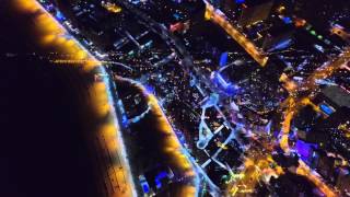 Dji phantom 3 pro . Drone  . night benidorm