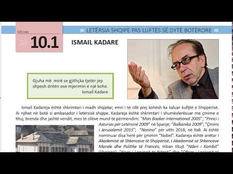Letersia Berthame 12 Mesimi 10 1 Jeta dhe vepra e Ismail Kadaresë