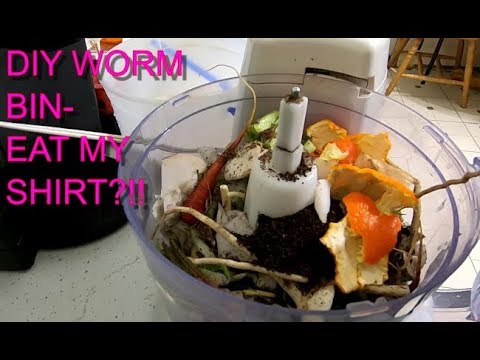 Stacked DIY Worm Bin -EAT MY SHIRT?!!