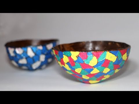 DIY Coconut Bowl | Best out of Waste Crafts | Little Crafties Video