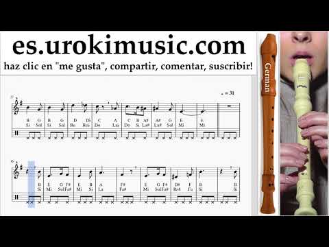 Tutorial de flauta dulce G. Harry Potter - Hedwig's Theme Clases Notas um-i927