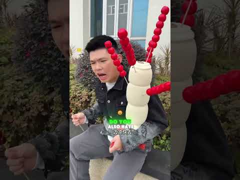 🍭🍓 Langlang made his own fruit lollipops.#funny