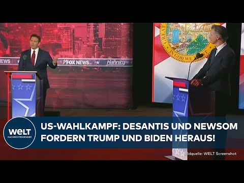 USA: Heftiger Schlagabtausch! Ron DeSantis und Gary Newsom fordern Donald Trump und Joe Biden heraus