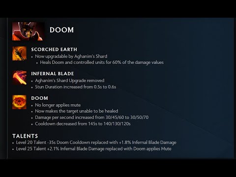 Dota 2 Patch 7.34: Doom skill update.
