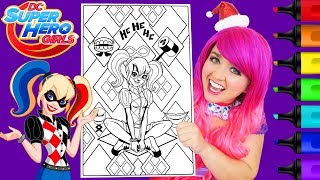 Coloring Harley Quinn DC Super Hero Girls Coloring Page Prismacolor Paint Markers | KiMMi THE CLOWN