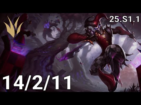 Shaco Jungle vs Nocturne - EUW diamond | Patch 25.S1.1