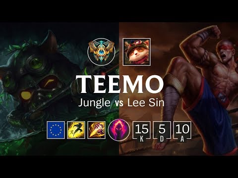Teemo Jungle vs Lee Sin - EUW Master Patch 8.24