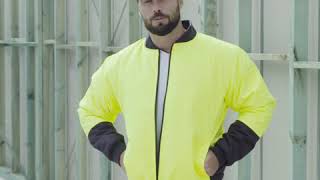 Bisley Two Tone Hi Vis Bomber Jacket