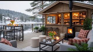 Work, Study & Focus Serene February Winter Morning ☕ Slow Snow & Smooth