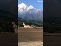 Jomsom airport with beautiful mt.nilgiri mustang Nepal 🇳🇵 #jomsomairport #annapurnacircuit