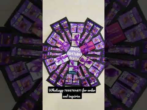 4 layer Dairy milk purple Chocolate Explosion box #shorts #chocolate #chocolateexplosionbox
