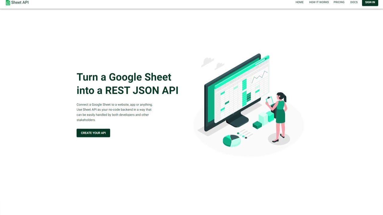 Sheet API demo video