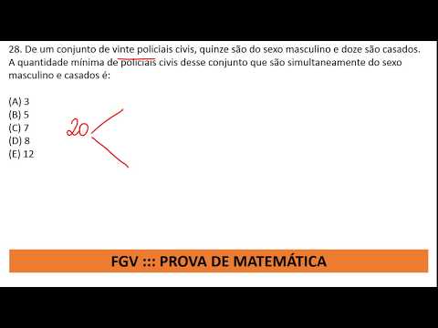 Conjuntos Raciocínio Lógico Q28 Prova de Matemática #FGV 2012