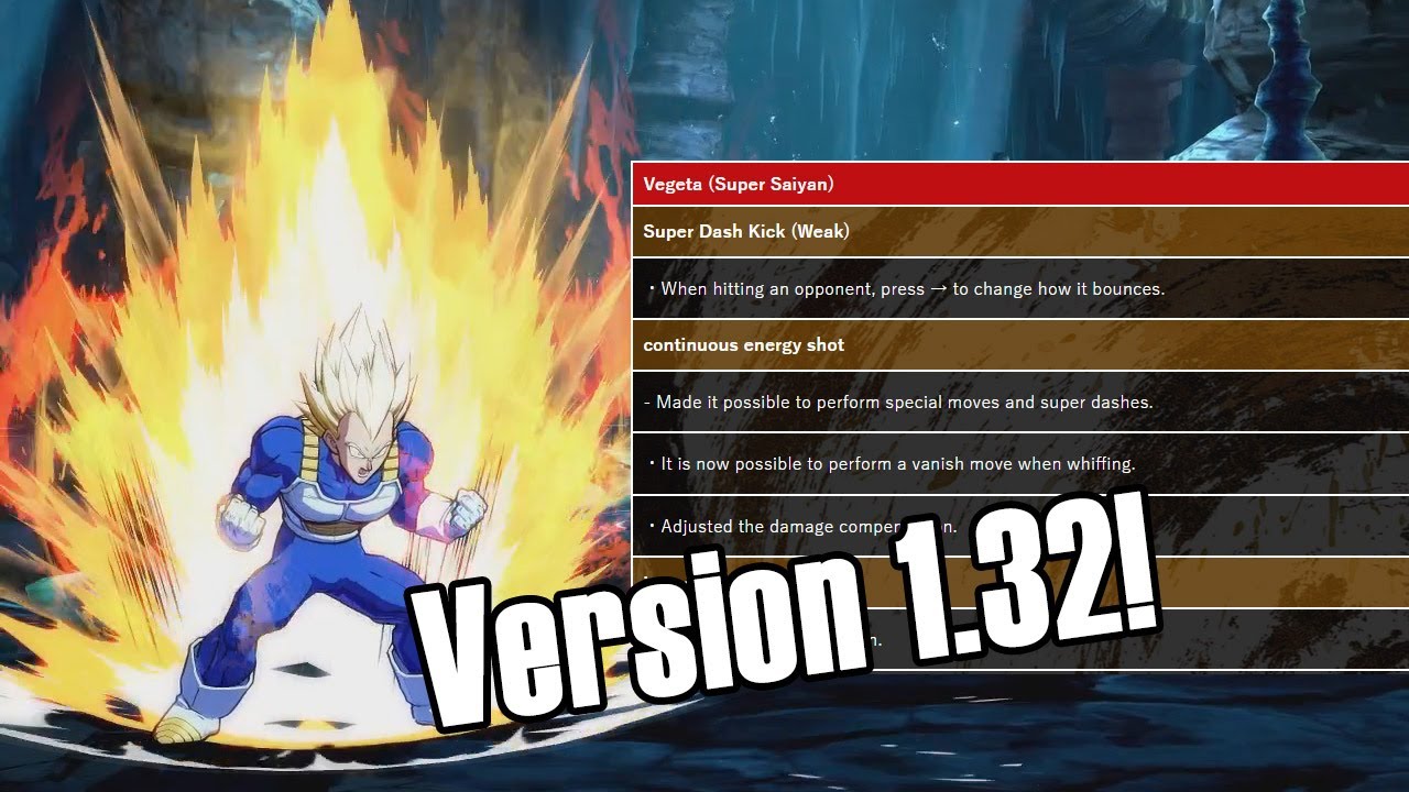 New DBFZ Patch Notes Version 1.32