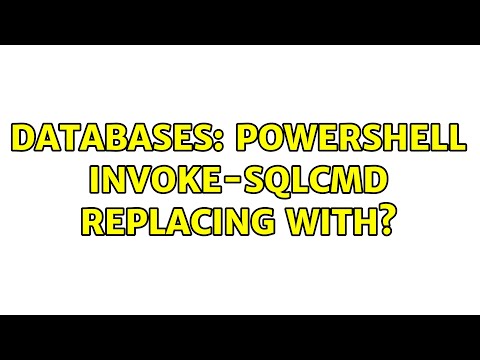Databases Powershell Invoke Sqlcmd Replacing With