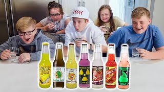 GROSS SODA CHALLENGE!🤢 | Bacon Soda, Swamp Juice Soda, Pimple Pop Soda, Butter Soda and More!