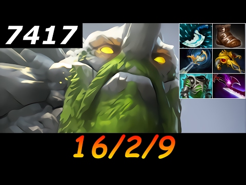 Dota 2 Tiny 7417 MMR 16/2/9 (Kills/Deaths/Assists) Ranked Full Gameplay