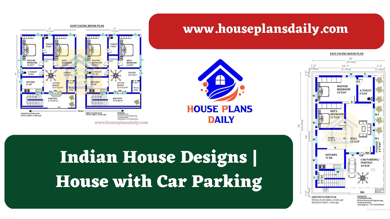 Indian House Designs | Home with Car Parking