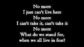 Three Days Grace - No More (lyrics)