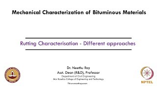 Rutting Characterisation - Different approaches