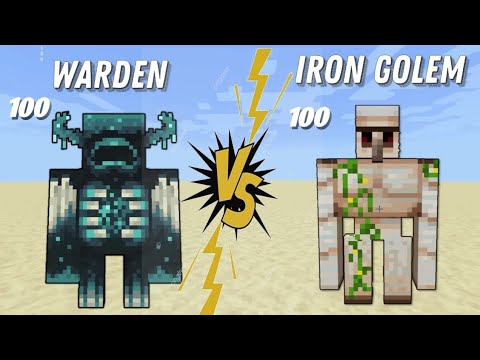 100 IRON GOLEM VS 100 WARDEN 😱| WHO WILL WIN?