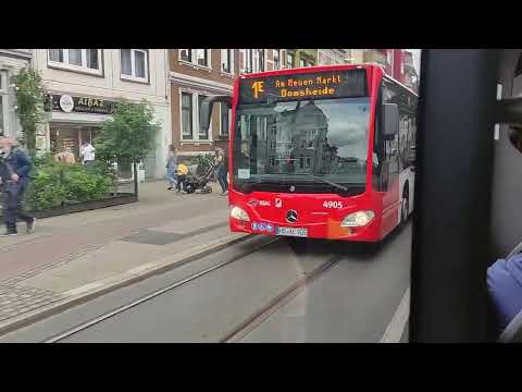 BSAG Bremen Mitfahrt Linie 1E (SEV/Schienenersatzverkehr/Ônibus/Huchting)