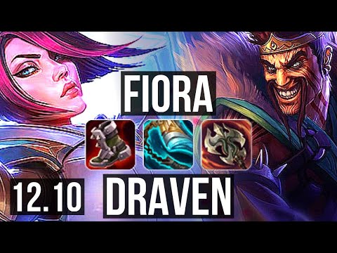 FIORA vs DRAVEN (TOP) | 70% winrate, 6 solo kills, Godlike, 11/3/4 | EUW Master | 12.10