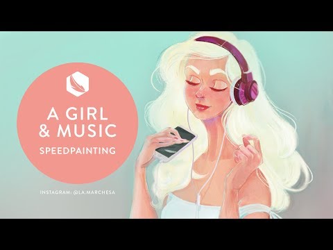 Making Of - Girl & Music - Photoshop textures with Kyle T. Webster Brushes