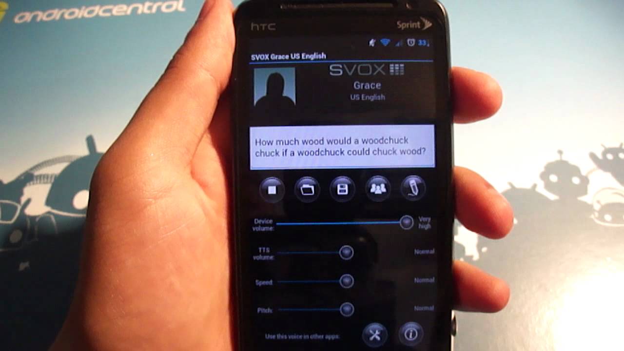 SVOX Classic Text-to-Speech Engine Demo for Android - YouTube