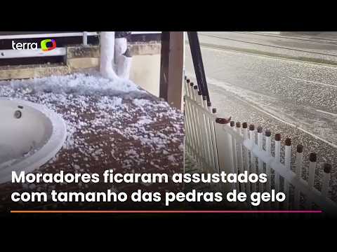 Chuva de granizo causa estragos em Florianópolis: ‘Pedras do tamanho de bolas de golfe’