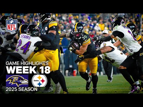 Baltimore Ravens vs Pittsburgh Steelers Game Highlights | 2025 NFL Season Week 18