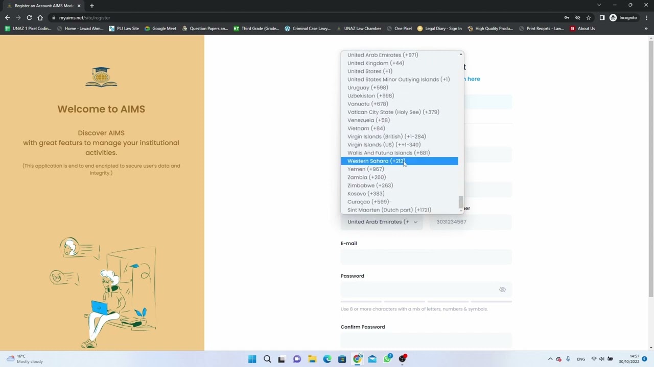 AIMS Registration settings tutorial| AIMS | English